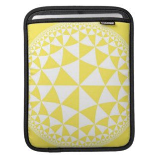 Yellow & White Triangle Filled Mandala iPad Sleeve
