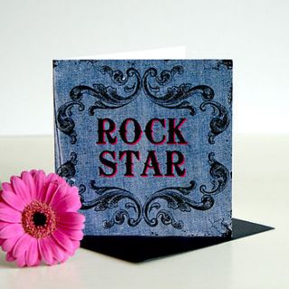 denim greeting card by the strawberry card company