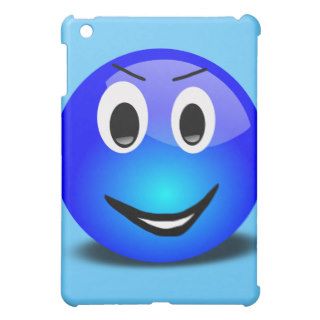 83 Free 3d Grinning Blue Smiley Face Clipart Illus iPad Mini Case