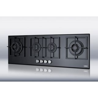 Summit Appliance 4 Burner Island Gas on Glass Cooktop