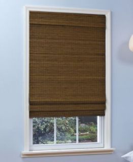 Home Basics Cordless Woven Bamboo Burnout Roman Shades   Window Treatments   For The Home