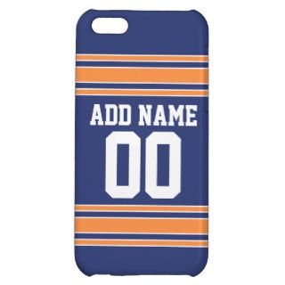 Team Jersey Stripes Custom Name and Number iPhone 5C Cases