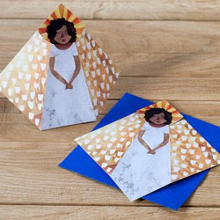 10 folding angel christmas cards by kate slater