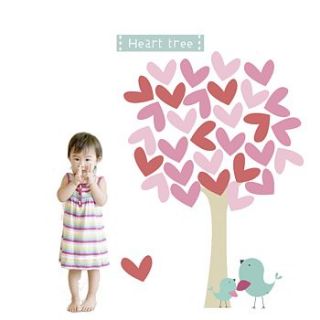 heart tree fabric wall stickers by littleprints