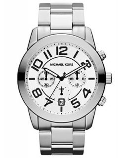 Michael Kors Mens Chronograph Mercer Stainless Steel Bracelet Watch 45mm MK8290   Watches   Jewelry & Watches