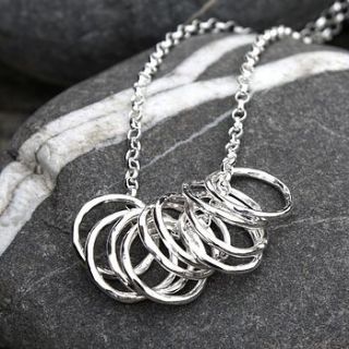 silver hoops necklace by hetty hearts