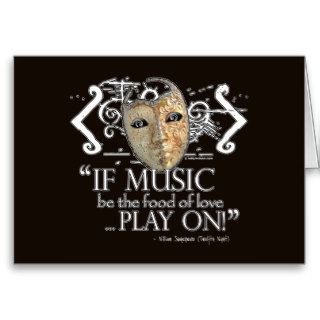Twelfth Night Music Quote Greeting Cards