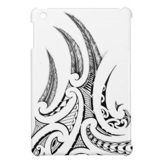 Realistic feathers in Maori wings tattoo design iPad Mini Cases