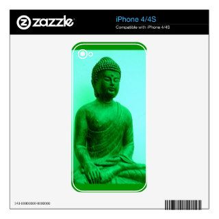 Buddha Green Bronze Statue by Sharles iPhone 4S Decal
