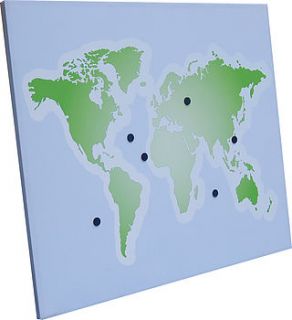 giant world map noticeboard by the magnetic noticeboard company