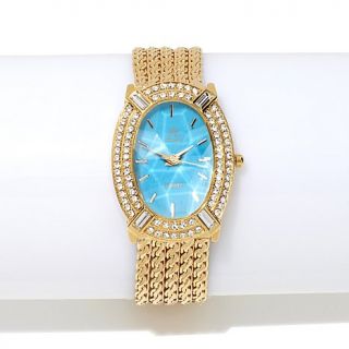 Colleen Lopez "Madison Ave." Gemstone Dial and Crystal 8 1/2" Bracelet Watch