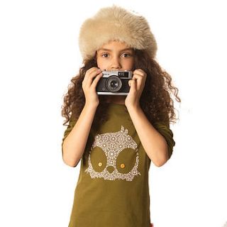 organic owl long sleeved t shirt on olive by redurchin