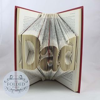 'dad' folded book decoration by the folded page