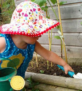 toadstool reversible sunhat by wild things funky little dresses