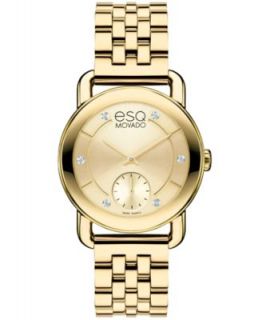 ESQ Movado Watch, Womens Swiss Origin Gold Ion Plated Stainless Steel Bracelet 36mm 07101408   Watches   Jewelry & Watches