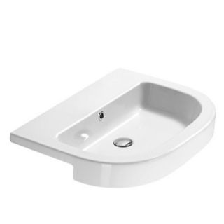 GSI Collection Traccia Modern Curved Semi Recessed Bathroom Sink   GSI