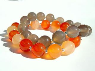 semi precious agate bracelet by plum & ivory