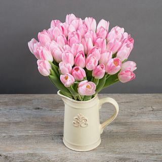 spring pink tulip flower bouquet by the flower studio