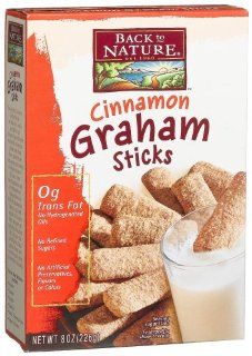 Back to Nature Graham Sticks, Cinnamon, 8 Ounce Boxes (Pack of 12)  Graham Crackers  Grocery & Gourmet Food