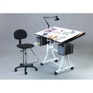 Weber creation station table combo package with drafting high chair