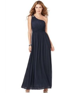 JS Boutique Dress, One Shoulder Beaded Empire Waist Gown   Dresses   Women