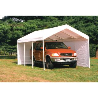 ShelterLogic Super Max 2-in-1 Canopy & Enclosure Kit — 20Ft.L x 10Ft.W x 9Ft.6in.H, 2in. 4-Rib Frame, White, Model# 23572  Super Max   2in. Dia. Frame Canopies