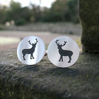 silver wildlife cufflinks by hannah louise lamb