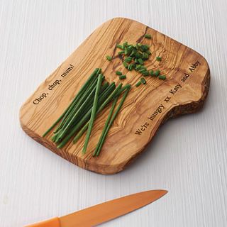 personalised wooden chopping board by the rustic dish