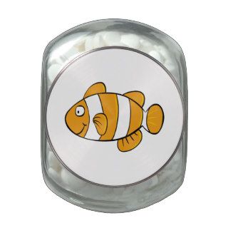 Cute Fish Glass Candy Jar