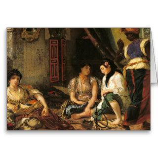 The Women of Algiers in their Apartment, 1834 Greeting Card