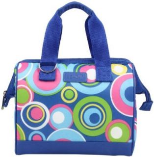 Sachi 34 174 Insulated Fun Prints Lunch Tote, Blue Circles Reusable Lunch Bags Kitchen & Dining