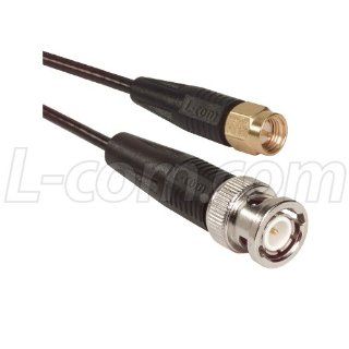 L com CC174 Series RG174 Coaxial Cable with SMA Male/BNC Male (2.5 Feet) Electronics
