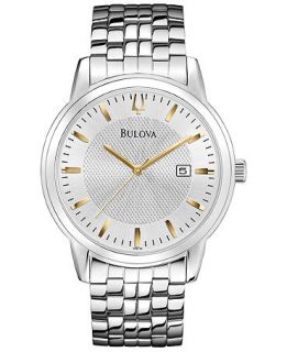 Bulova Mens Stainless Steel Bracelet Watch 40mm 96B196   A Exclusive   Watches   Jewelry & Watches
