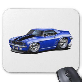 1969 Camaro Blue Black Car Mousepad