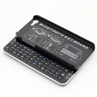 SUPERNIGHT (TM) Ultra Thin Slide Out Wireless Bluetooth Keyboard Case Cover for Apple iPhone 5 5G Black Backlit Slim Cell Phones & Accessories