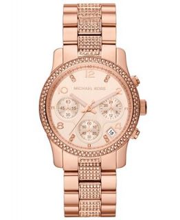 Michael Kors Womens Chronograph Runway Rose Gold Tone Stainless Steel Bracelet Watch 38mm MK5827   Watches   Jewelry & Watches