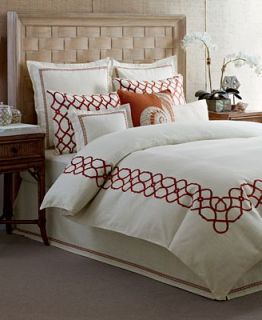 CLOSEOUT Tommy Bahama Trellis Crimson Queen Bedskirt   Bedding Collections   Bed & Bath