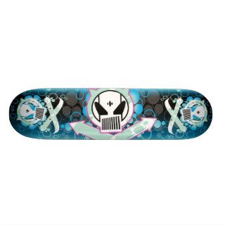 Graffiti Tech Skull Skateboard