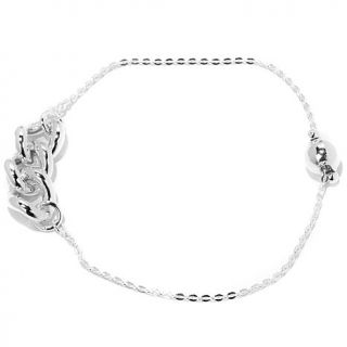 Italian Silver "Friendship" Link Sterling Silver Bracelet