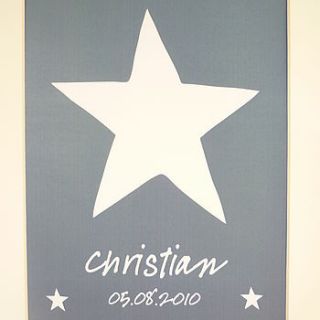 personalised christening artwork by milly moore