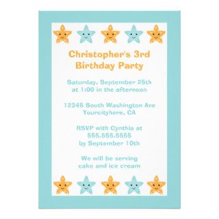 Fun cute under the sea birthday party invitation