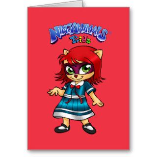 AG01   Punky   Red Background   Large Logo Greeting Cards