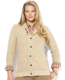 Lauren Ralph Lauren Plus Size Long Sleeve Shawl Collar Cardigan   Sweaters   Plus Sizes