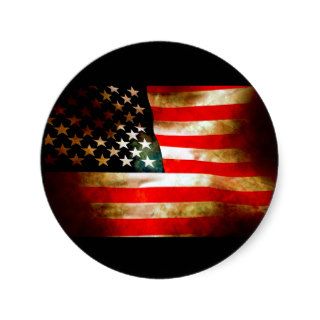 American Flag Items Round Sticker