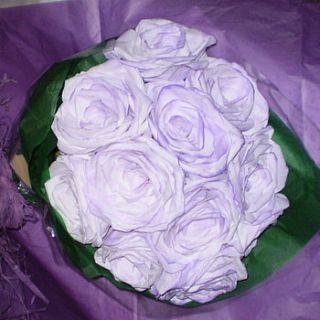 lilac paper rose bouquet by pretty paper roses