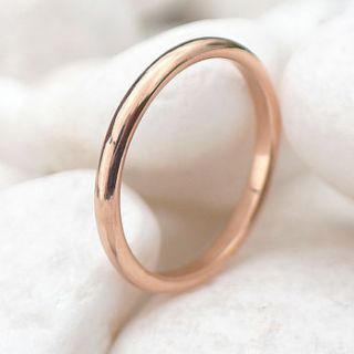 ethical 18ct rose gold wedding ring by lilia nash jewellery