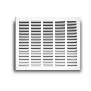 Truaire C170 16X08(Duct Opening Measurements) Return Air Grille 16 Inch by 8 Inch Sidewall or Ceiling Return Air Grille, White   Floor Heating Registers  