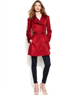 Jessica Simpson Belted Jacquard Coat   Coats   Women