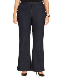 NYDJ Plus Size Filipa Trouser Jeans, Dark Enzyme Wash   Jeans   Plus Sizes