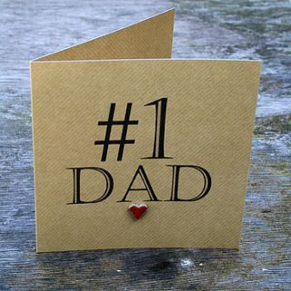 number one dad father's day card by juliet reeves designs